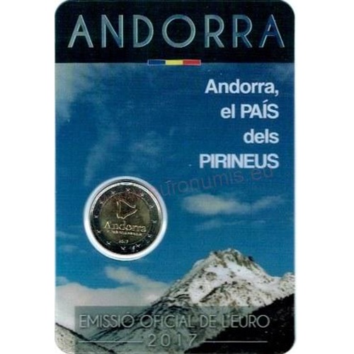2 euro 2017 Andorra BU karta , Pyrenejská krajina