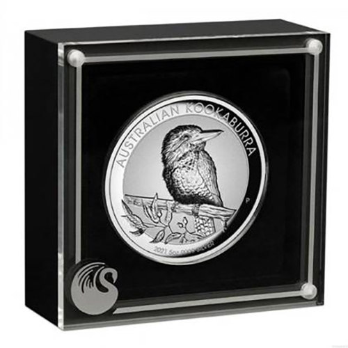 8 Dollars 2021 Austrália PROOF 5 Oz Ag Kookaburra