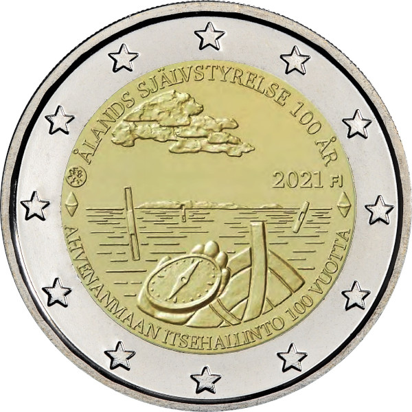 2 euro 2021 Fínsko cc.UNC Alandské ostrovy