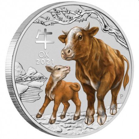 25 Cents 2021 Austrália BU 1/4 Oz Ag Ox