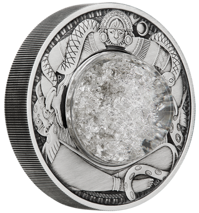 2 Dollars 2021 Tuvalu BU antique 2 Oz Ag Tears Of The Moon