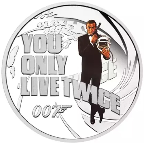 50 Cents 2021 Tuvalu PROOF farbená 1/2 Oz Ag Live Twice