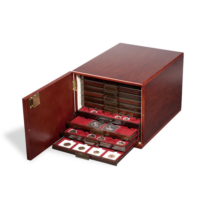 Skrinka CABINET pre 10 MB boxov, mahagon (matný) (MBKAB10M)