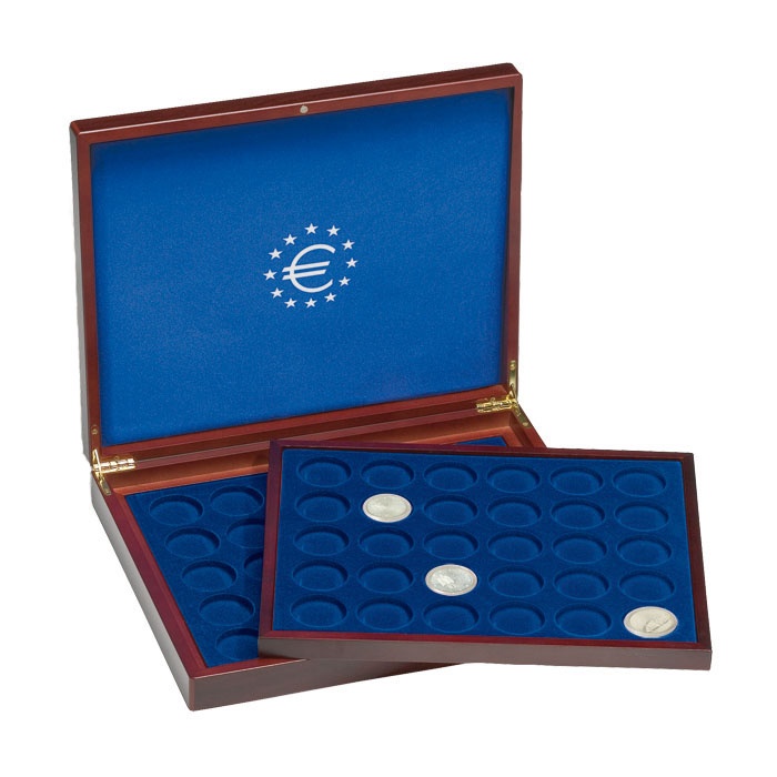 Kazeta VOLTERRA DUO de Luxe, 30 x 10 € Nemecko v originál kapsli, mahagon (HMK2T30KBL)
