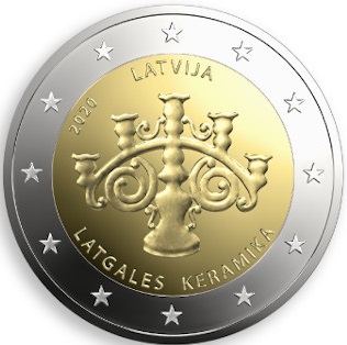 2 euro 2020 Lotyšsko cc.UNC Latgalská keramika