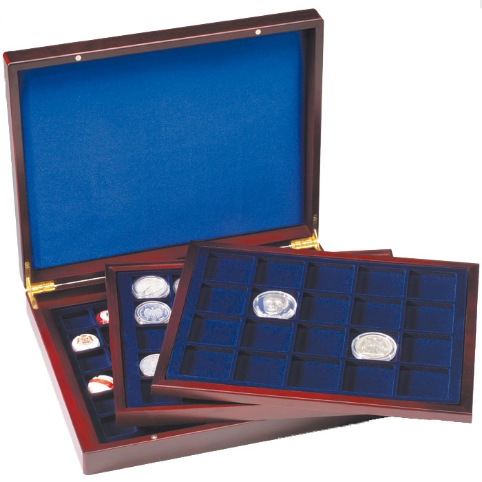 Kazeta VOLTERRA TRIO de Luxe, mix štvorcových otvorov 30, 39, 48mm, mahagon IN