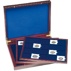 Kazeta VOLTERRA TRIO de Luxe, 60 x QUADRUM 50x50mm, mahagon (HMK3T20MBL)