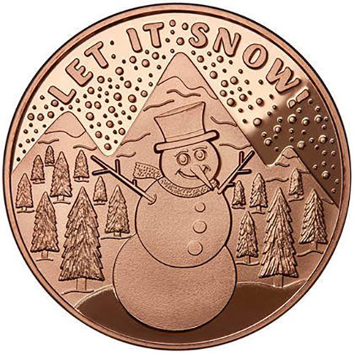 Medaila, ADVP OUNCE 999/1000 Cu Let it Snow!