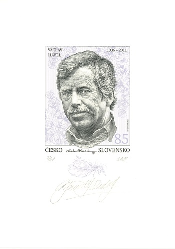 Grafika 2021 Slovensko, Prezident ČR Václav Havel, podpísaná