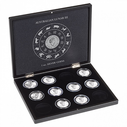 Kazeta VOLTERRA UNO de Luxe, 12 x 1 oz Lunar 3 v kapsli, čierna IN