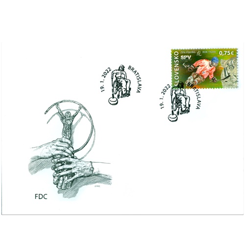 FDC 2022 Slovensko, zimné paralympijské hry v Pekingu (FDC 758)