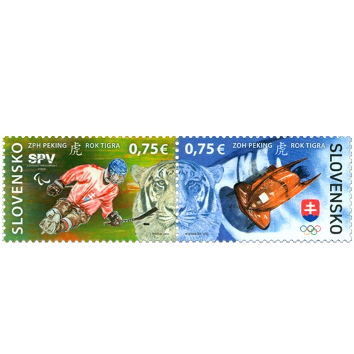Známky 2022 Slovensko čisté, zimné olympijské hry v Pekingu (757, 758)