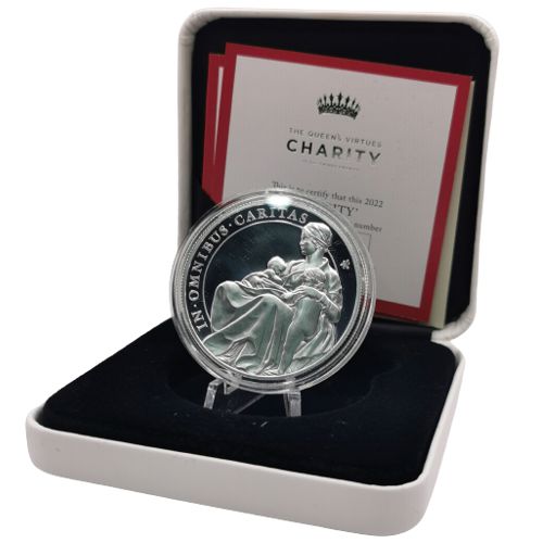 One Pound 2022 Svätá Helena PROOF 1 Oz Ag CHARITY