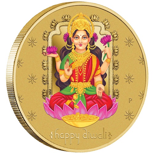 Dollar 2019 Tuvalu BU karta so známkami Festival Diwali
