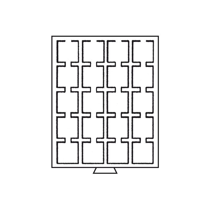 Mincový box MB na 20 štvorcových otvorov 50 x 50 mm , šedý (MBG20M)