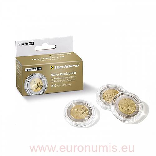 Kapsle ULTRA PERFECT FIT na mince 2 Euro-Cent (18,75 mm), 100ks/bal