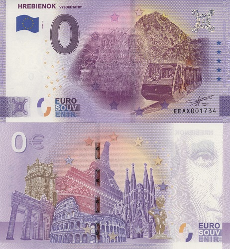 0 euro suvenír 2020/2 Slovensko UNC Hrebienok (ND)