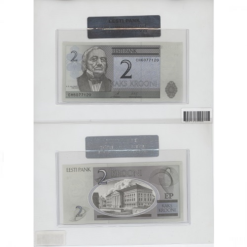 2 Krooni 2007 Estónsko UNC séria CH (originál balenie)