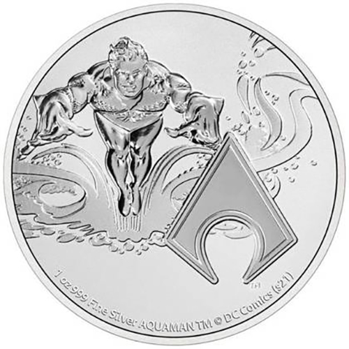 2 Dollars 2022 Niue BU 1 Oz Ag Aquaman (Z:1:3)