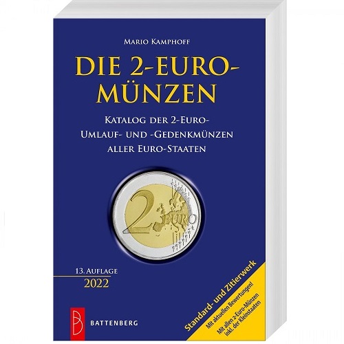 Katalóg mincí, 2 euro obehové a pamätné do roku 2022 (5150-2022) IN
