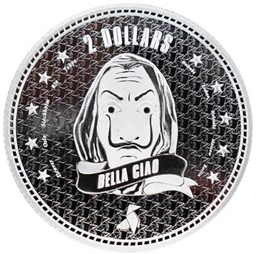 2 Dollars 2022 Niue PROOF 1 Oz Ag Bella Ciao