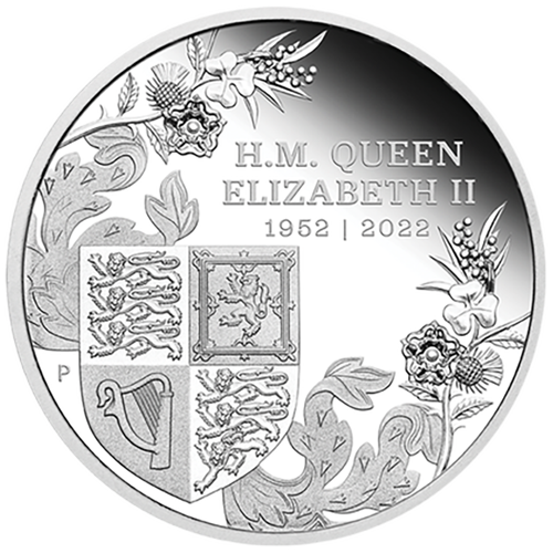 Dollar 2022 Austrália PROOF 1 Oz Ag The Queens Platinum Jubilee (X:8:3)