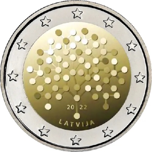 2 euro 2022 Lotyšsko cc.UNC, Finančná gramotnosť