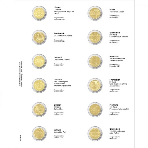 Doplňujúci list č.28 MULTI COLLECT, ilustrovaný pre 2 euro (MU2E28) IN