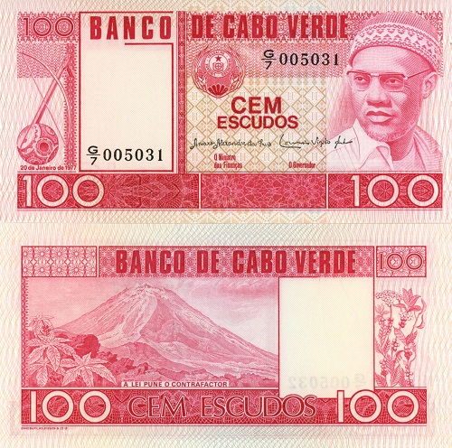 100 Escudos 1977 Kapverdy UNC séria G/7