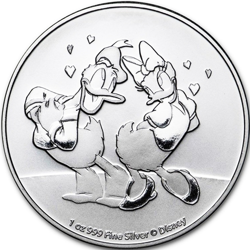 2 Dollars 2021 Niue BU 1 Oz Ag Donald a Daisy