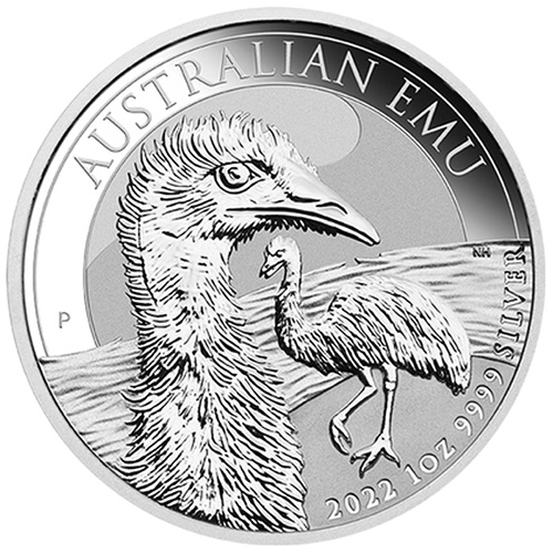 Dollar 2022 Austrália BU 1 Oz Ag, Australian Emu