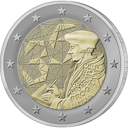 2 euro 2022 Litva cc.UNC Erasmus program
