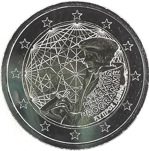 2 euro 2022 Cyprus cc.UNC Erasmus program
