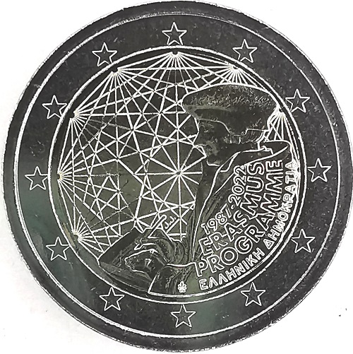 2 euro 2022 Grécko cc.UNC Erasmus program