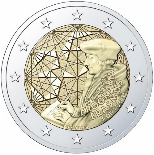 2 euro 2022 Portugalsko cc.UNC, Erasmus program