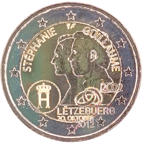 2 euro 2022 Luxembursko cc.UNC svadba