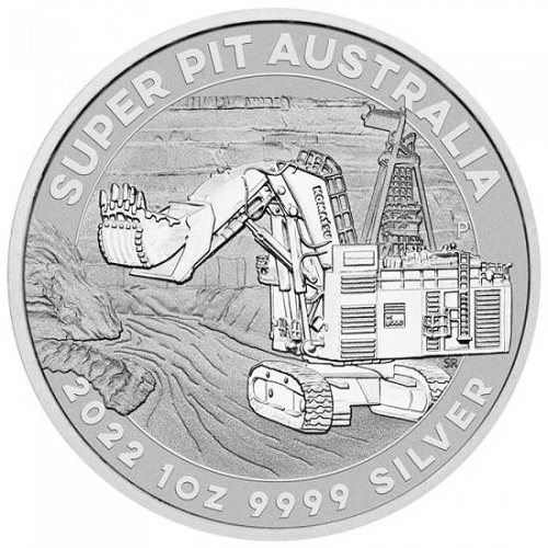 Dollar 2022 Austrália BU 1 Oz Ag, Super Pit 