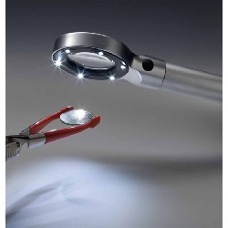 LED lupa, 3.2x zoom, 6 bielych LED (LU190LED)