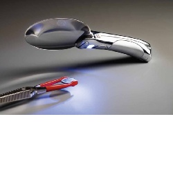 LED Lupa CHOPARZ Chrome, 2.5x zoom, 90 mm , chrómová rukoväť (LU5LEDM)