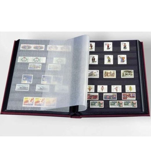 Album COMFORT A4 na známky, 32 čierných listov, vatovaný, modrý (LSP4/32BL)
