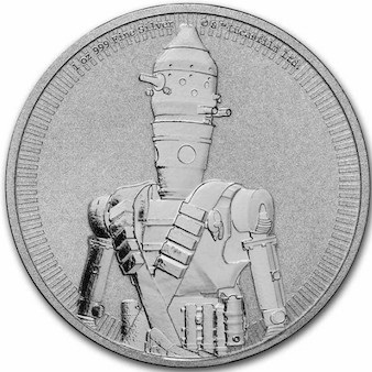 2 Dollars 2022 Niue BU 1 Oz Ag The MANDALORIAN IG-11 (Z:2:3)