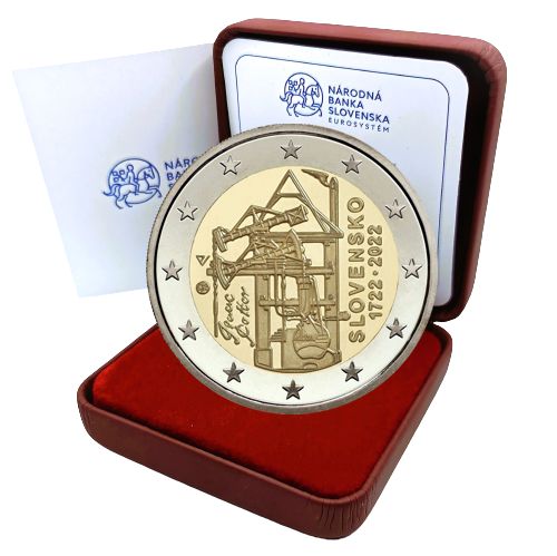 2 euro 2022 Slovensko cc.PROOF parný stroj 