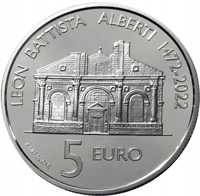 5 euro 2022 San Maríno PROOF Leon Battista Alberti
