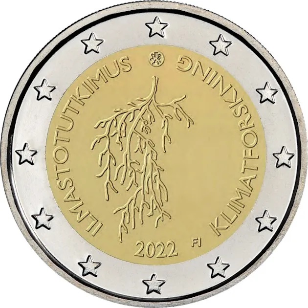2 euro 2022 Fínsko cc.UNC Výskum klímy vo Fínsku