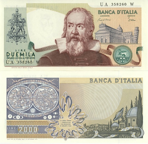 2000 Lire 1983 Taliansko UNC séria UA*W