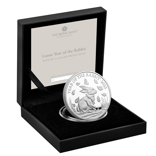 2 Pounds 2023 Anglicko PROOF 1 Oz Ag Year of the Rabbit