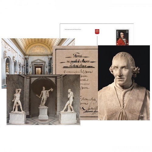 Set 4 pohľadníc 2022 Vatikán čisté, Antonio Canova (7,95€)