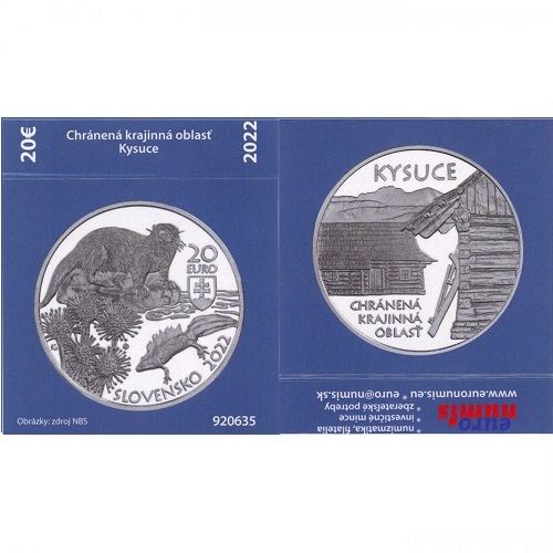 Papierový prebal na 20 euro 2022 Slovensko PROOF Kysuce