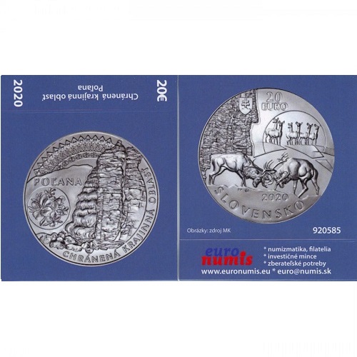 Papierový prebal na 20 euro 2020 Slovensko PROOF Poľana