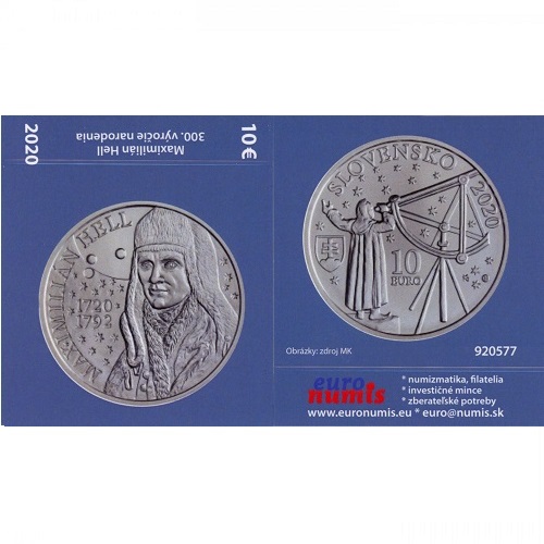 Papierový prebal na 10 euro 2020 Slovensko PROOF M. Hell